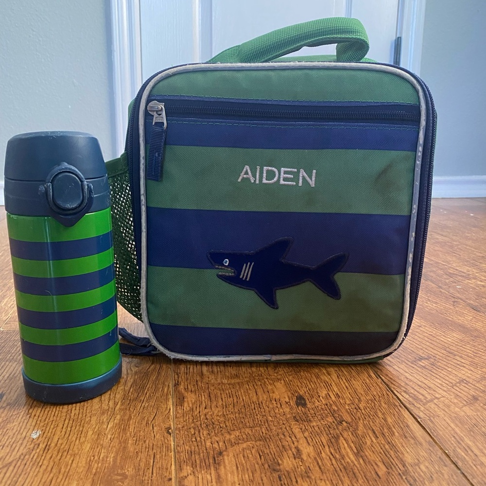 Pottery Barn personalized with Aiden lunch box